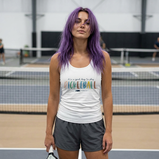 Pickleball Tank Top — "It's a Good Day to Play Pickleball" Women's Cotton Tank