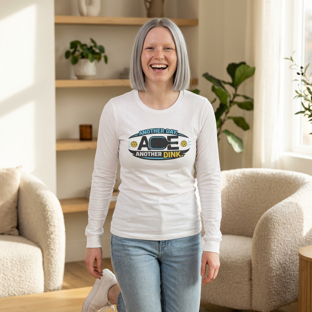 Long Sleeve Tee — "Another Day Ace, Another Dink" Pickleball Shirt