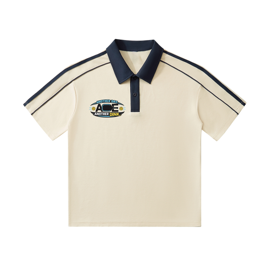 Contrast Collar Short-Sleeve Polo Shirt